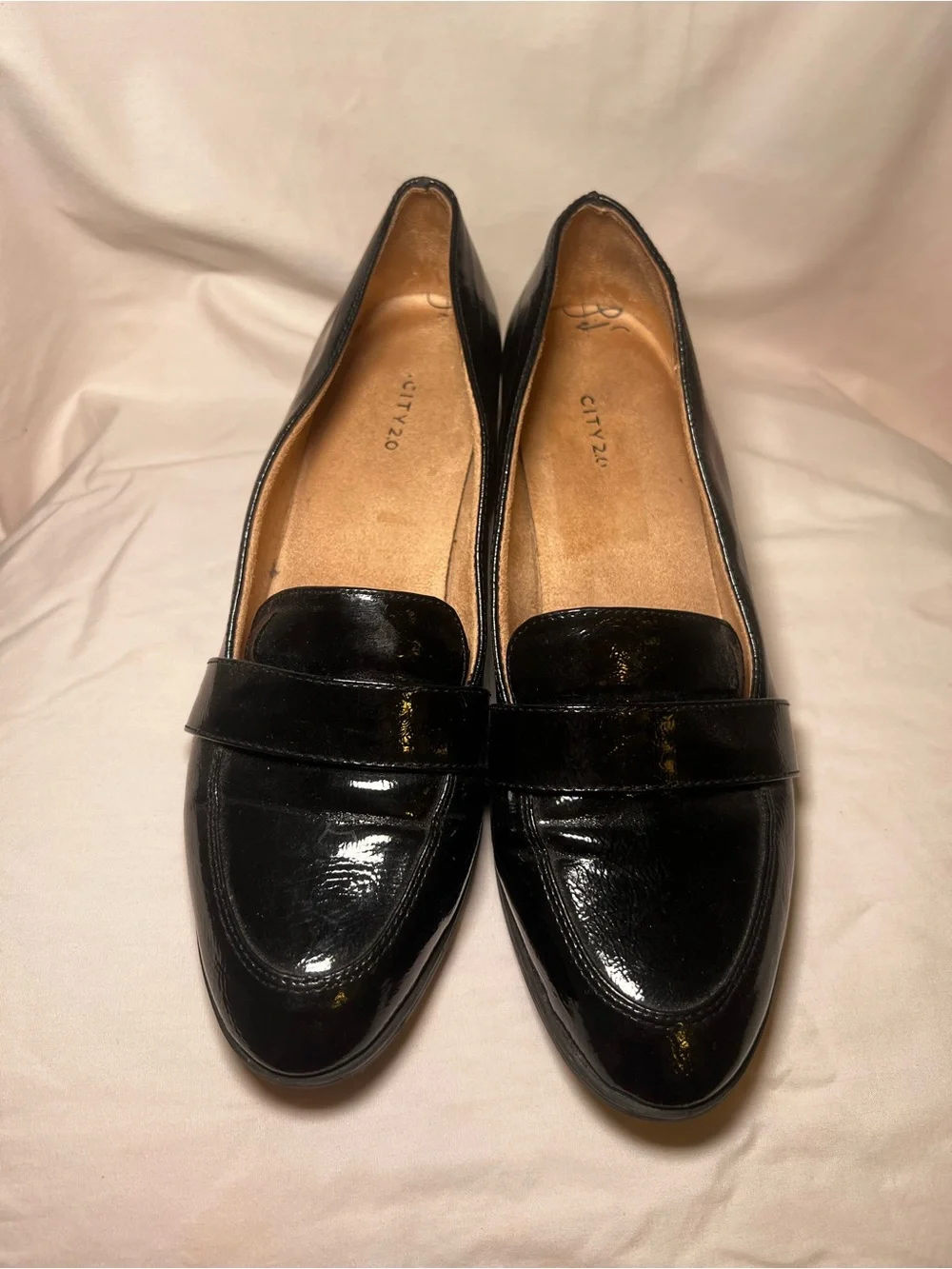 Life Stride Velocity 2.0 Black Leather Short Mid-Block Heel Loafers Size 11-11.5